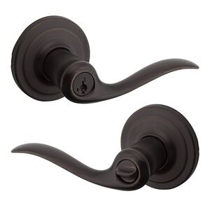 Brown Decorative Door Handle Set with Ergonomic Design